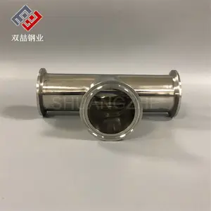 304食品卫生级三通 不锈钢等径三通接头 快装接头连接