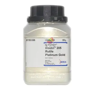德国默克珠光粉IRIODIN 205 Rutile Platinum Gold油墨印刷丝印皮革注塑进口干涉幻彩金色珍珠粉400目