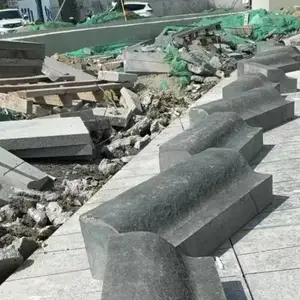 蒙古黑石材路沿石:助力工地景观建设
