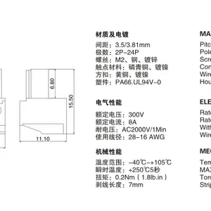 精致AOSI螺钉压紧式插头15EDGK-381售后保障
