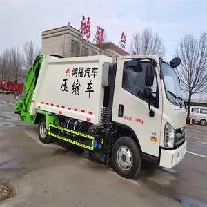 供应压缩垃圾车鸿福半挂车巨运牌垃圾箱车福田底盘压缩垃圾车