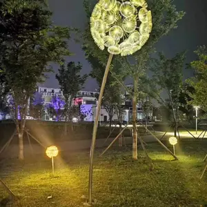 LED光纤仿真蒲公英灯户外景观公园广场小区插地草坪灯工程庭院灯
