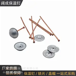镀铜船用碰钉 圆底座船用保温碰钉 船舶岩棉保温焊钉 配套圆形锁片