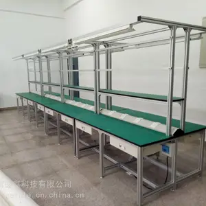 批发定制 带灯防静电工作台 车间生产流水线操作台理化学校实验台