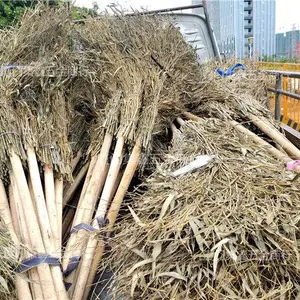厦门竹扫把 户外环卫物业小区庭院公园街道清洁大号带把竹扫把