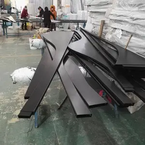 铝板焊接黑色弧形铝方通吊顶装饰2.5厚焊接波浪铝方通