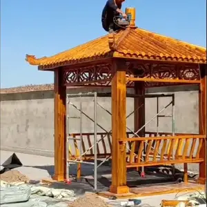 可定做防晒户外四角亭_寿命长四角亭_园艺景观四角亭批量供应