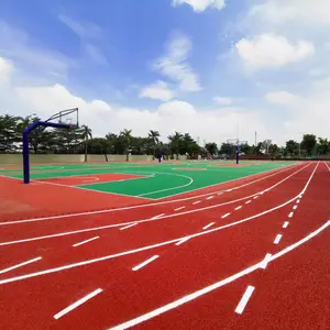 泉州塑胶跑道施工 硅PU运动地坪翻新 泉州学校跑道篮球场足球场施工