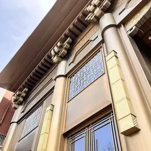小区售楼部入口中式钢结构景观大门 学校不锈钢门楼带学院古铜牌匾