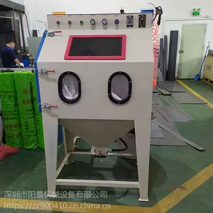 电木制品螺丝五金使用喷砂机源头厂家供应9060滚篮式前门喷砂机