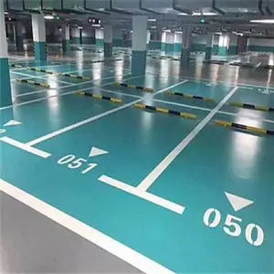 商品房地下停车地面刷漆,车位划线