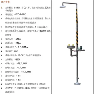 广元 斯壮格STGP/N801002不锈钢复合式洗眼器 遂宁台雄SAN-7102AH组合式冲淋洗眼器