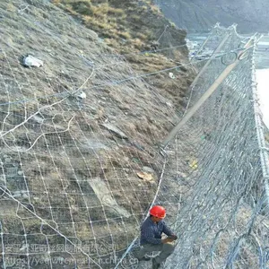 GPS2岩石山体主动防护网-喷播植草勾花网-现货 防护网厂家价低