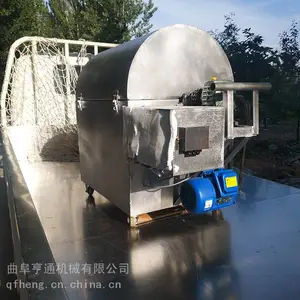 电加热滚筒炒货机 五香花生瓜子翻炒机 不锈钢滚筒面粉炒熟机