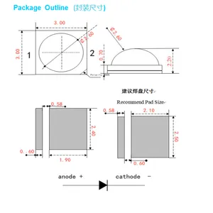 3030灯珠1W大功率白光球头