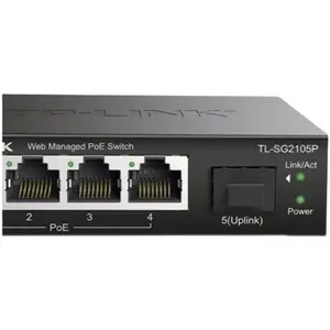 TP-LINK TL-SG2105P全千兆5口PoE交换机Web网管型1光4电标准供电