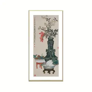古典艺术高清喷绘实木画框装裱花卉国画酒店客房书房走廊