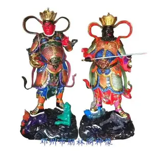 ***神像***制作树脂踩小鬼四大***神像 寺庙玻离钢佛像