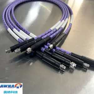 奥纳科技棕色半柔不锈钢接头射频测试线缆NJ-142ZSMAJ-2M