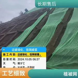 液压喷播植草护坡施工 混喷草灌 边坡绿化植被恢复 挂网喷草种 复绿