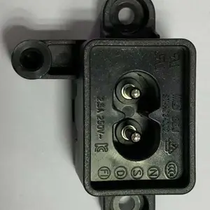 插座开关之BEJ贝尔佳ST-A03-002LB-A2 锁螺孔两芯八字尾PCB电源插座