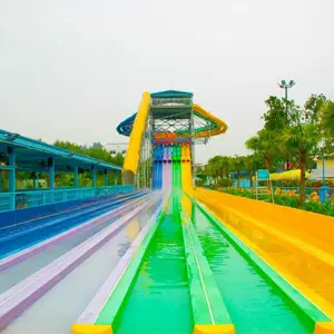 水上游乐设备彩虹滑梯文旅景区高速玻璃钢水滑梯 水上乐园滑梯
