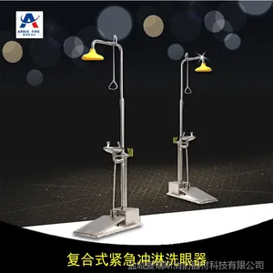 304自动排空紧急冲淋防冻洗眼器 补天304不锈钢洗眼器BTF81