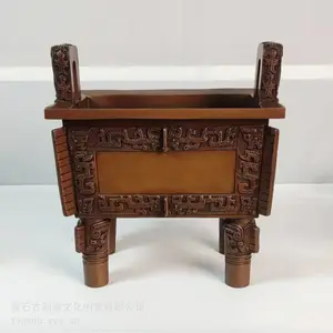 古铜都 铜鼎 铜摆件 湖北特色礼品 铜工艺品 商务礼品 青铜器礼品紫铜司母戊方鼎