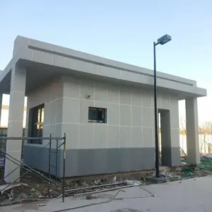 门卫室幕墙铝扣板 门卫外包干挂铝板 背景墙收边铝单板施工