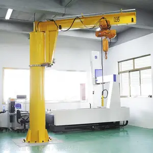 DESU小型悬臂吊定制移动立柱式悬臂吊1t2t批发360度电动旋转悬臂吊机