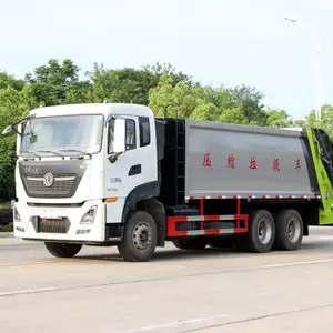 东风天龙后双桥20方压缩垃圾车，直接转运垃圾到填埋场