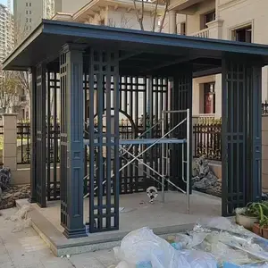 全国供应中式凉亭凉亭厂家直供 户外古建园林景观四角六角亭子 铝合金琉璃瓦凉亭