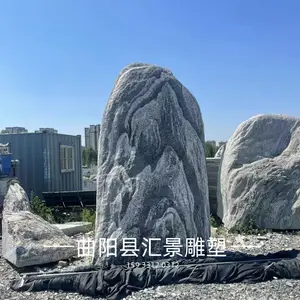 天然自然景观石雪浪石大型石材户外摆件小区公园工厂门牌石