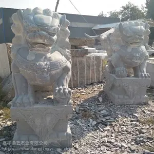 ��ҵ�������ſڰڷ�ʯ��ʨ�� ������ʯ�ĵ�� ���۴����͸�ʴ