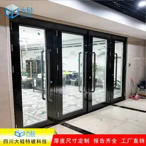 黑钛不锈钢玻璃防火门 规格多样 质检报告齐备 整套定制出货