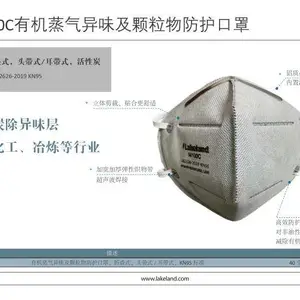 Lakeland/雷克兰 M100C 防有机气体 活性碳 颗粒物 防护口罩