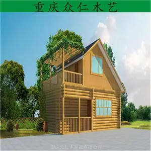 遂宁景区碳化木民宿木屋 防腐木现代别墅 樟子松木房子施工安装 众仁木艺