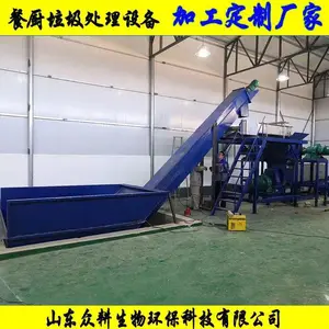 餐大型厨余垃圾处理设备 厨余垃圾处理设备视频 餐厨垃圾设备定制厂家