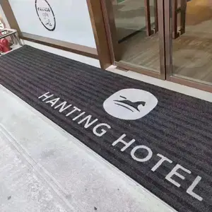 logo橡胶底除尘地毯定制 酒店 商场 写字楼进门口来图可制作