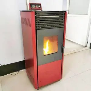 新款风暖型颗粒炉 120平方家用小型热风取暖炉 美观大方