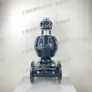 POLOVO衬胶隔膜阀 上海产耐腐蚀气动衬氟隔膜阀 POLOVO授权气动耐酸碱隔膜阀 适合强酸强碱用隔膜阀