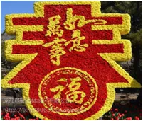 19年猪年元旦春节植物绿雕造型 金猪迎福绿雕造型 成都厂家