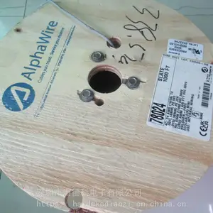 海德科代理AlphaWire 4芯6353 SL001 UL2919 24AWG泡沫聚乙烯绝缘电缆