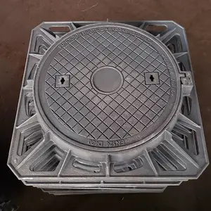 外方内圆球墨铸铁污水井盖_D400排水沟防护盖板700*800承重10-40吨