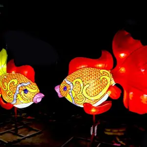 金鱼花灯马年花灯春节花灯会彩灯展花灯定制彩灯制作厂家灯光美陈灯笼