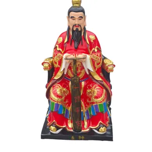 1.3米车神神像奚仲雕像车祖车圣树脂玻璃钢彩绘佛像定制批发