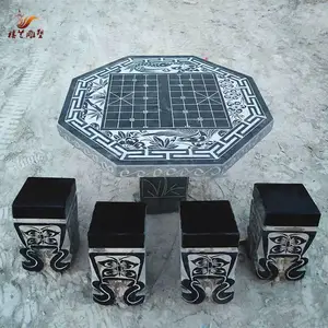 古建园林汉白石桌石凳批发优惠 圆形正方形石桌仿古雕塑
