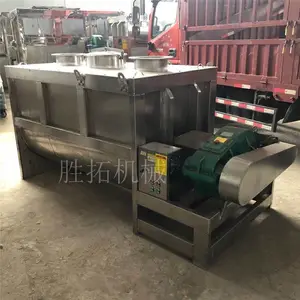 304不锈钢卧式搅拌机潮湿料烘干加热拌料机化工干粉双螺带搅拌机