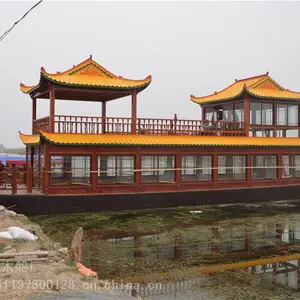 观光画舫船厂家定制 拉萨林周画舫船供应商 水上餐厅休闲观光客船
