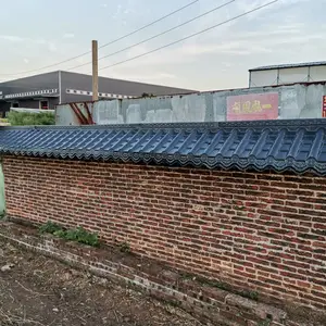 仿古一体瓦 雨棚屋檐瓦 餐馆门头瓦 树脂一体瓦 蓝色围墙瓦